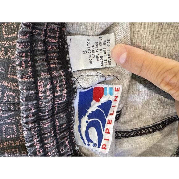 Vintage 90s Surf Geometric Pipeline Hawaii Pants Size S - Picture 4 of 8